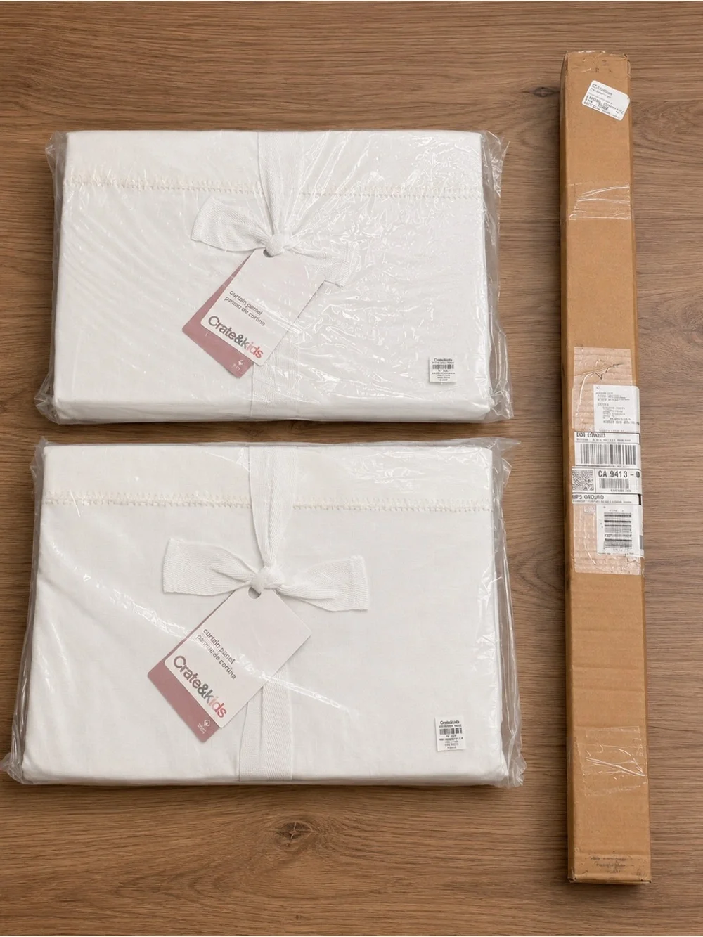 Crate & Barrel Blackout Curtain Panels & Rod Set – NWT